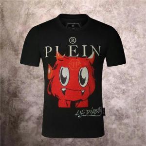 Philipp plein Áo thun ngắn tay Thêu quỷ nhỏ dễ thương, thiết kế cá tính, thời trang thương hiệu cao cấp, chất liệu thoải mái